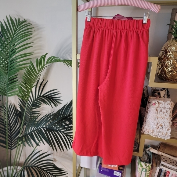 Potter's Pot Boutique Holiday Christmas Red Culotte Pants - Women's Size Medium - Picture 4 of 4